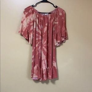 Off Shoulder Tie Dye Dress